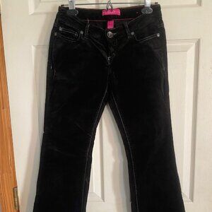GLO Velvet Jeans Boot Cut Black Size 5